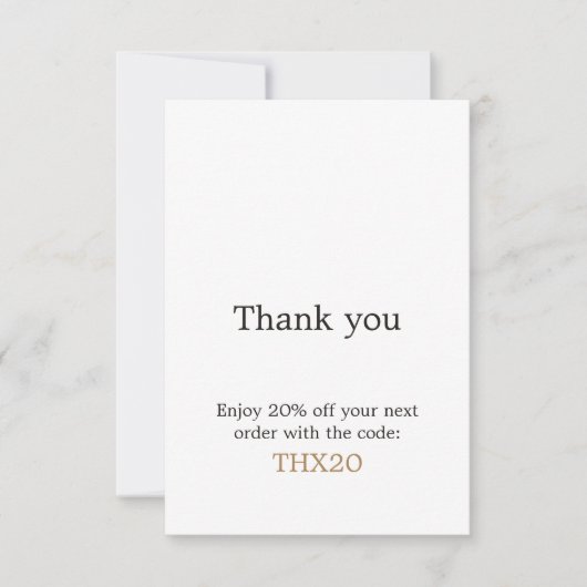 ミニマエレガントリストフェイク金ゴールドハートショップ割引C サンキューカード (正面)