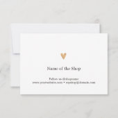 ミニマエレガントリストフェイク金ゴールドハートショップ割引C サンキューカード (裏面)