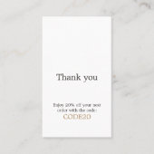 ミニマエレガントリストフェイク金ゴールドハートショップ 割引カード (正面)