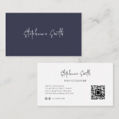 ミニマエレガントリストフォトグラファーLuxeブモダンルー 名刺 (正面/裏面)