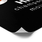 ミニマエレガントリストフォーマルブラックの結婚バーメニュー ポスター (角)