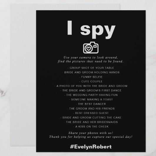 ミニマエレガントリストフォーマル・ブラックIスパイ結婚のゲーム (正面/裏面)