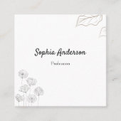 ミニマエレガントリストフローラアクセント スクエア名刺 (正面)