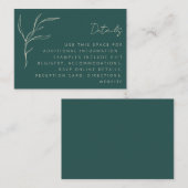 ミニマエレガントリストフローラグ結婚リーンの詳細 エンクロージャーカード (正面/裏面)