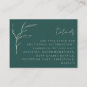 ミニマエレガントリストフローラグ結婚リーンの詳細 エンクロージャーカード (正面)