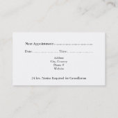 ミニマエレガントリストフローラ歯科アポイントメントカード 予約カード (裏面)