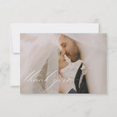 ミニマエレガントリストフローラ結婚スケッチ サンキューカード (正面)