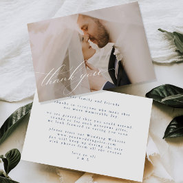 ミニマエレガントリストフローラ結婚スケッチ サンキューカード