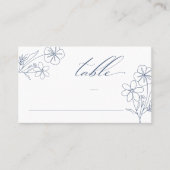 ミニマエレガントリストフローラ結婚スケッチ プレイスカード (正面)