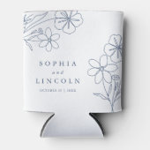 ミニマエレガントリストフローラ結婚スケッチ 缶クーラー (正面)