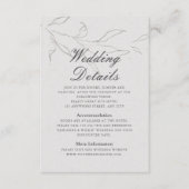 ミニマエレガントリストフローラ結婚ズ エンクロージャーカード (正面)