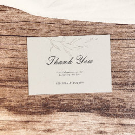 ミニマエレガントリストフローラ結婚ズ サンキューカード