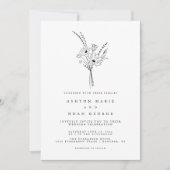 ミニマエレガントリストフローラ結婚式招待状 招待状 (正面)