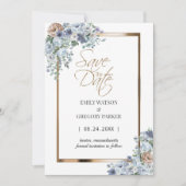 ミニマエレガントリストフローラ金ゴールド日付の保存 セーブザデート (正面)