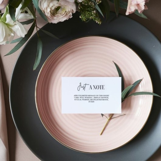 ミニマエレガントリストブライダルシャワーディスプレイカード エンクロージャーカード