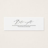 ミニマエレガントリストブライダルシャワー日付ナイトカード (正面)