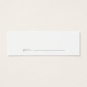 ミニマエレガントリストブライダルシャワー日付ナイトカード (裏面)