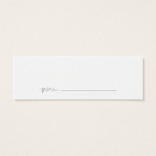 ミニマエレガントリストブライダルシャワー日付ナイトカード (裏面)