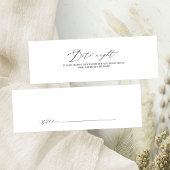 ミニマエレガントリストブライダルシャワー日付ナイトカード