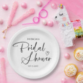 ミニマエレガントリストブライダルシャワー ペーパープレート (パーティー)