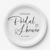 ミニマエレガントリストブライダルシャワー ペーパープレート (正面)
