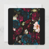 ミニマエレガントリストブラックとフローラ結婚ズ セーブザデート (裏面)