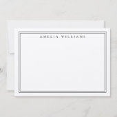 ミニマエレガントリストブラックとベージュ色縁ど2 ノートカード (正面)