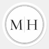 ミニマエレガントリストブラックモノグラ点々のあるム縁ど ラウンドシール (正面)