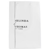 ミニマエレガントリストブラック&ホワイトモダンズ ミディアムペーパーバッグ (正面)