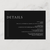 ミニマエレガントリストブラック&ホワイト結婚ズ詳細 エンクロージャーカード (正面)