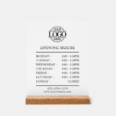 ミニマエレガントリストブラック | 営業時間 アクリルサイン (正面)