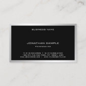 ミニマエレガントリストプレーンモダントレンディーシルバー 名刺 (裏面)