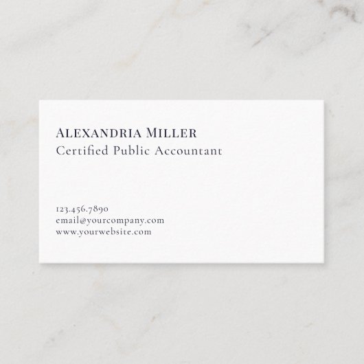 ミニマエレガントリストプロフェッショナル 名刺 (正面)