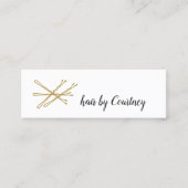 ミニマエレガントリストヘアボビーピン美しい スキニー名刺 (正面)