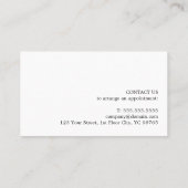 ミニマエレガントリストベージュ色ホワイトクーポンサロン 割引カード (裏面)