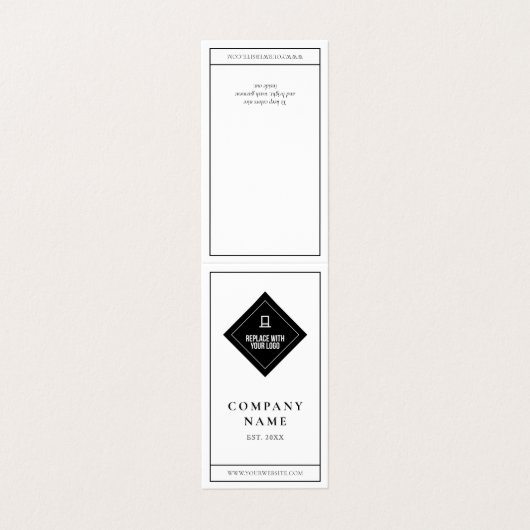 ミニマエレガントリストホワイトブラックユーザーロゴつるラベル 名刺 (外部フラット)