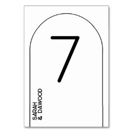 ミニマエレガントリストホワイトブラック結婚イスラム教徒 テーブルナンバー