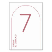 ミニマエレガントリストホワイトローズ金ゴールドムスリム結婚ズ テーブルナンバー (裏面)