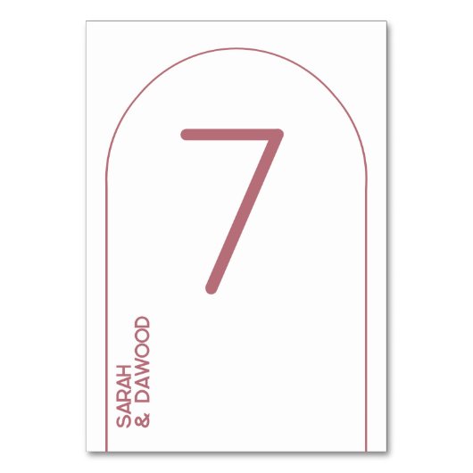 ミニマエレガントリストホワイトローズ金ゴールドムスリム結婚ズ テーブルナンバー (正面)