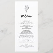 ミニマエレガントリストボタニカルテラコッタ結婚ズ メニュー (正面)