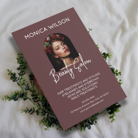 ミニマエレガントリストマルーン美しいサロン チラシ