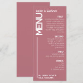 ミニマエレガントリストムスリムバラ金ゴールドホワイト結婚ズ メニュー (正面/裏面)