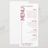 ミニマエレガントリストムスリムホワイトローズ結婚金ゴールド メニュー (正面/裏面)