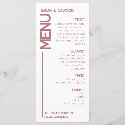 ミニマエレガントリストムスリムホワイトローズ結婚金ゴールド メニュー (正面)