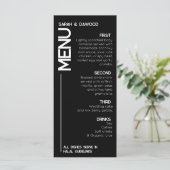 ミニマエレガントリストムスリム白黒結婚ズ メニュー (スタンド正面)