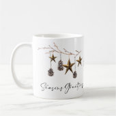 ミニマエレガントリストモダンのクリスマス コーヒーマグカップ (左)