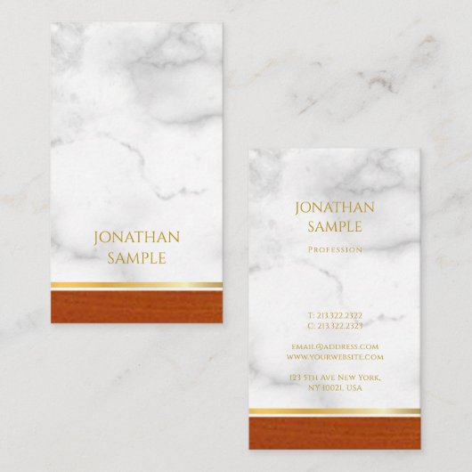 ミニマエレガントリストモダンテンプレートトップ豪華 名刺 (正面/裏面)