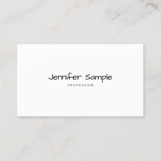 ミニマエレガントリストモダンテンプレートハンドスクリプトトップ 名刺 (正面)