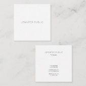 ミニマエレガントリストモダンデザインテンプレートトレンディー スクエア名刺 (正面/裏面)