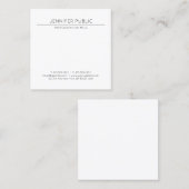 ミニマエレガントリストモダンデザイントレンディープレインラックス スクエア名刺